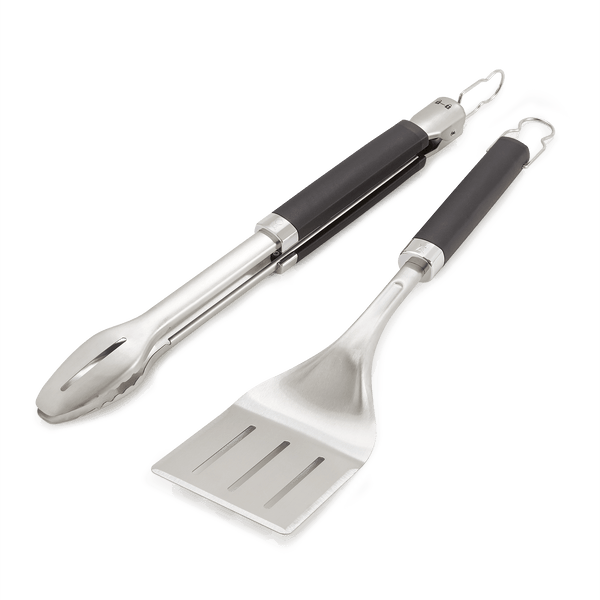 2 Piece Tool Set Tongs Spatula