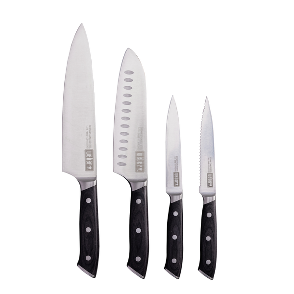 Weber Everyday Knife 4-Piece Set (Chef Santoku Utility Serrated Utility
