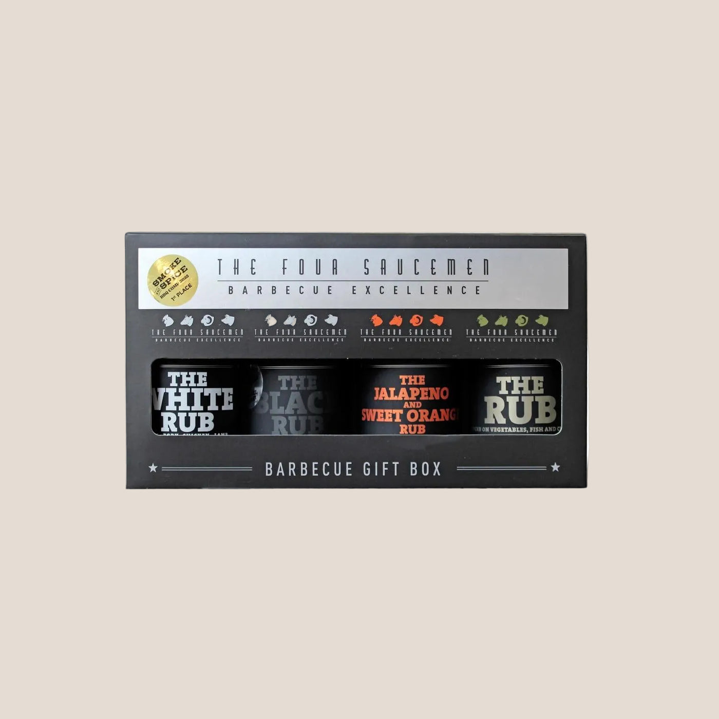 The Four Saucemen - Giftbox - White/Black/Jalapeno/The Rubs