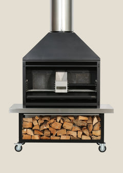 OUTDOOR 1200 Braai - F/S Fire, Trolley & Flue (4 items)