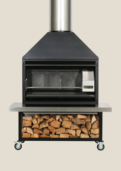 OUTDOOR 1200 Braai - F/S Fire, Trolley & Flue (4 items)