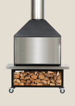 OUTDOOR 1200 Braai - F/S Fire, Trolley & Flue (4 items)