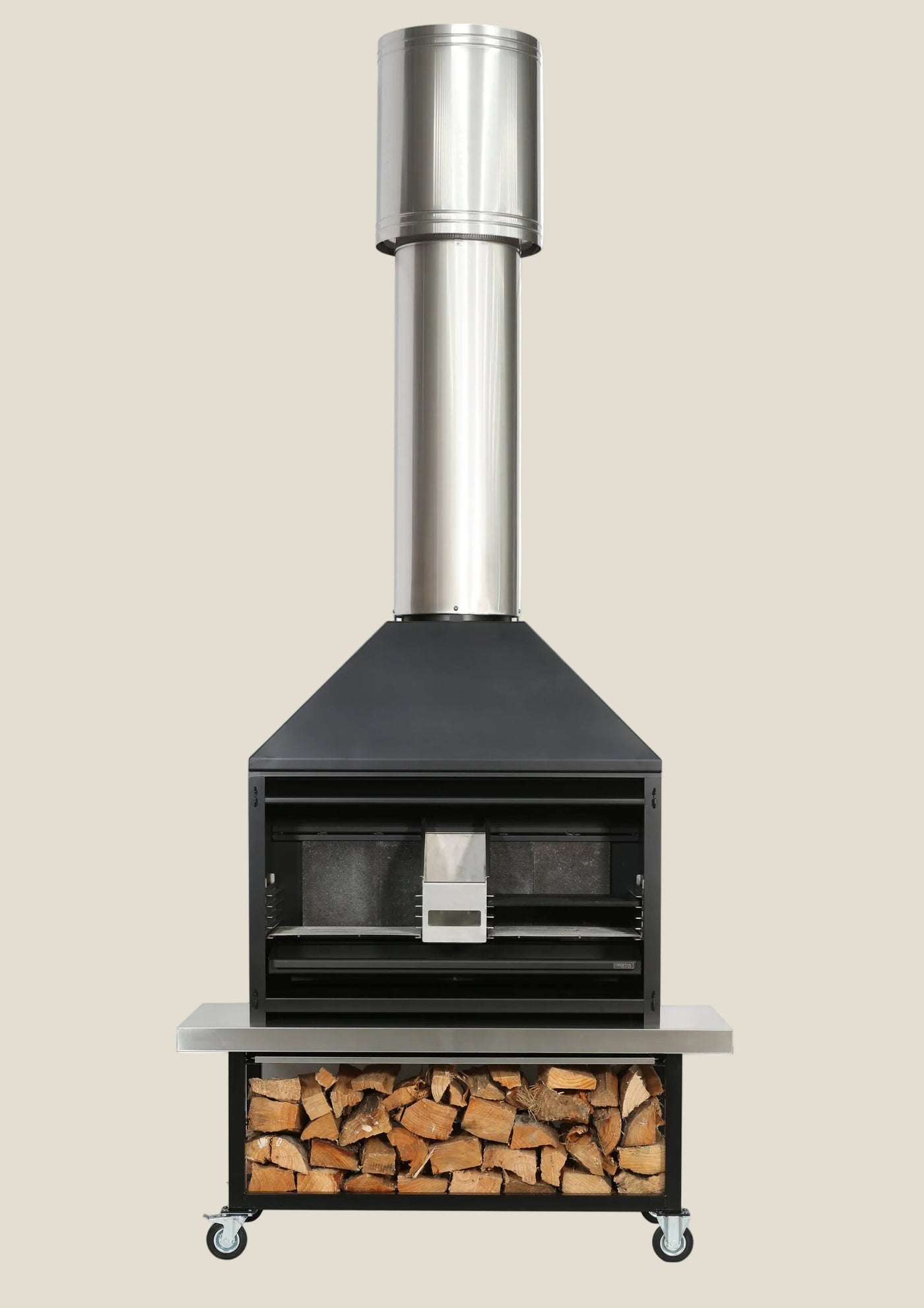 OUTDOOR 1200 Braai - F/S Fire, Trolley & Flue (4 items)