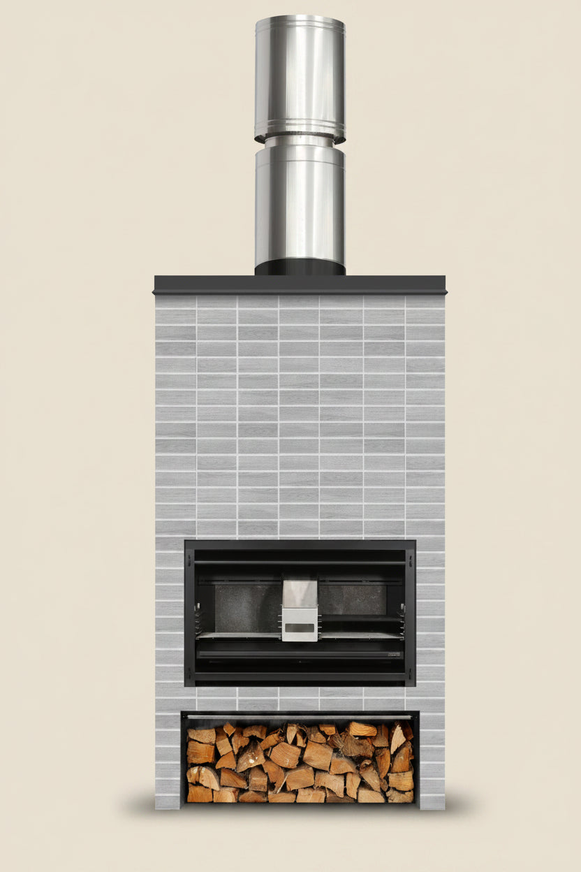 OUTDOOR 1200 Braai - Insert Fire & Flue (4 items)