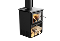 Kaituna Wood Stacker Package w Flue Kit